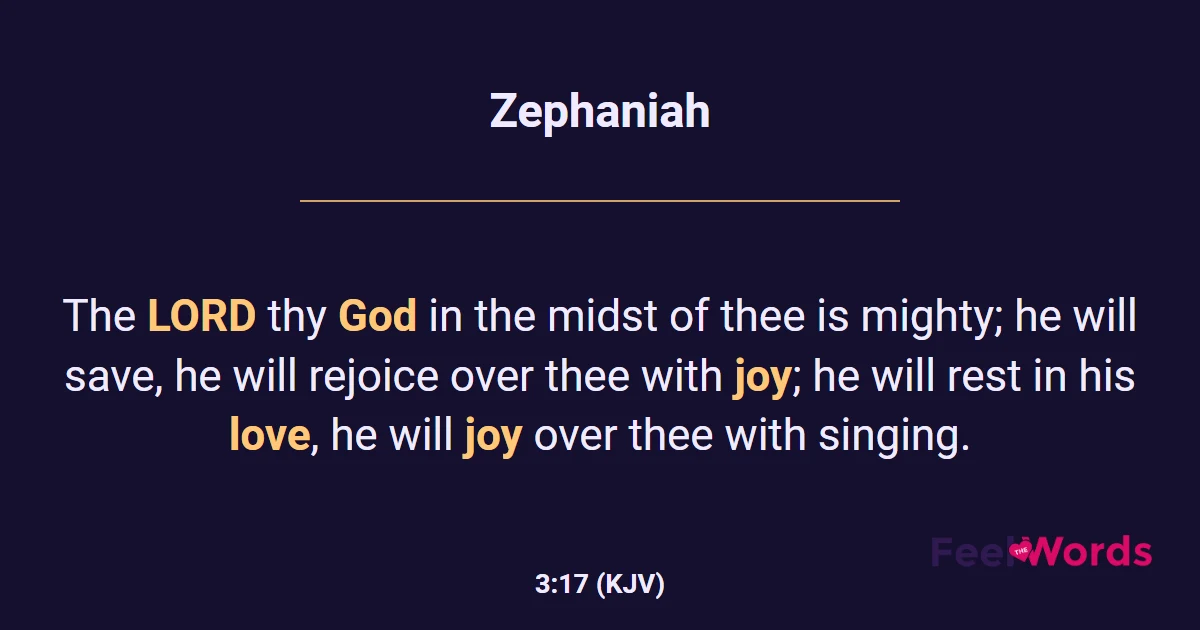 Zephaniah 3:17 (KJV) - Bible Verse