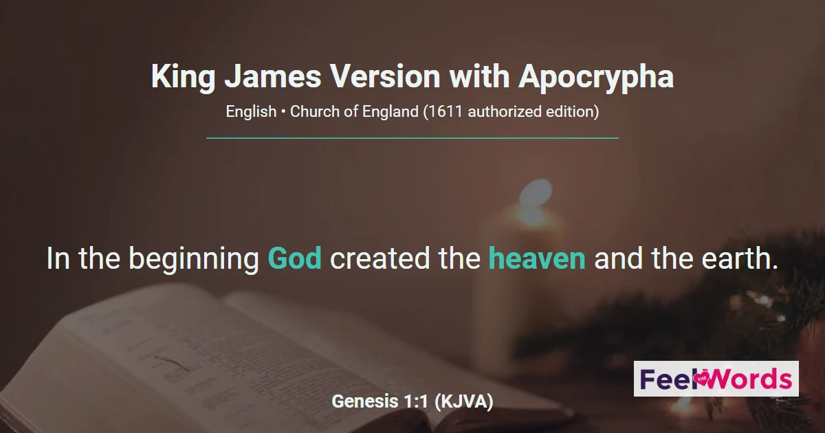 King James Version with Apocrypha (KJVA) Online