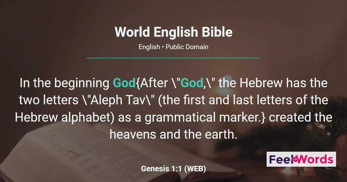 World English Bible (WEB) - Read Online Free