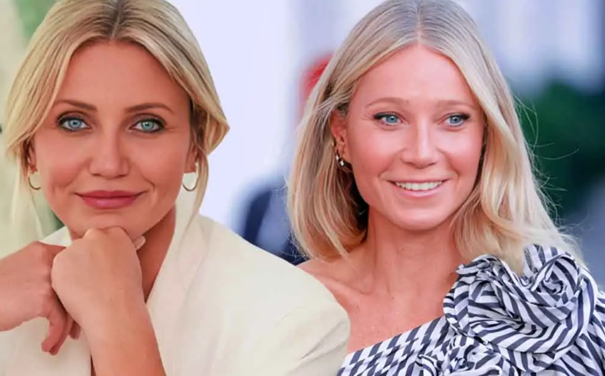 Cameron Diaz tells Gwyneth Paltrow that she does not regret her decision to leave Hollywood behind and calls the industry “overwhelming.”