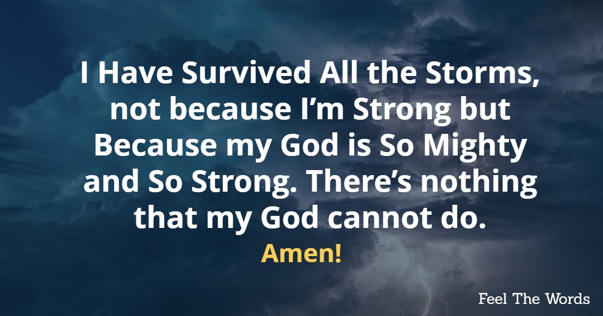 I Have Survived All the Storms