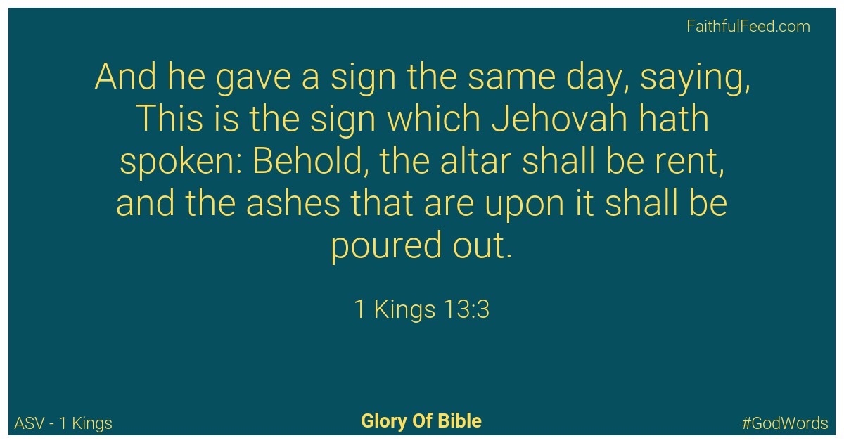 1-kings 13:3 - Asv