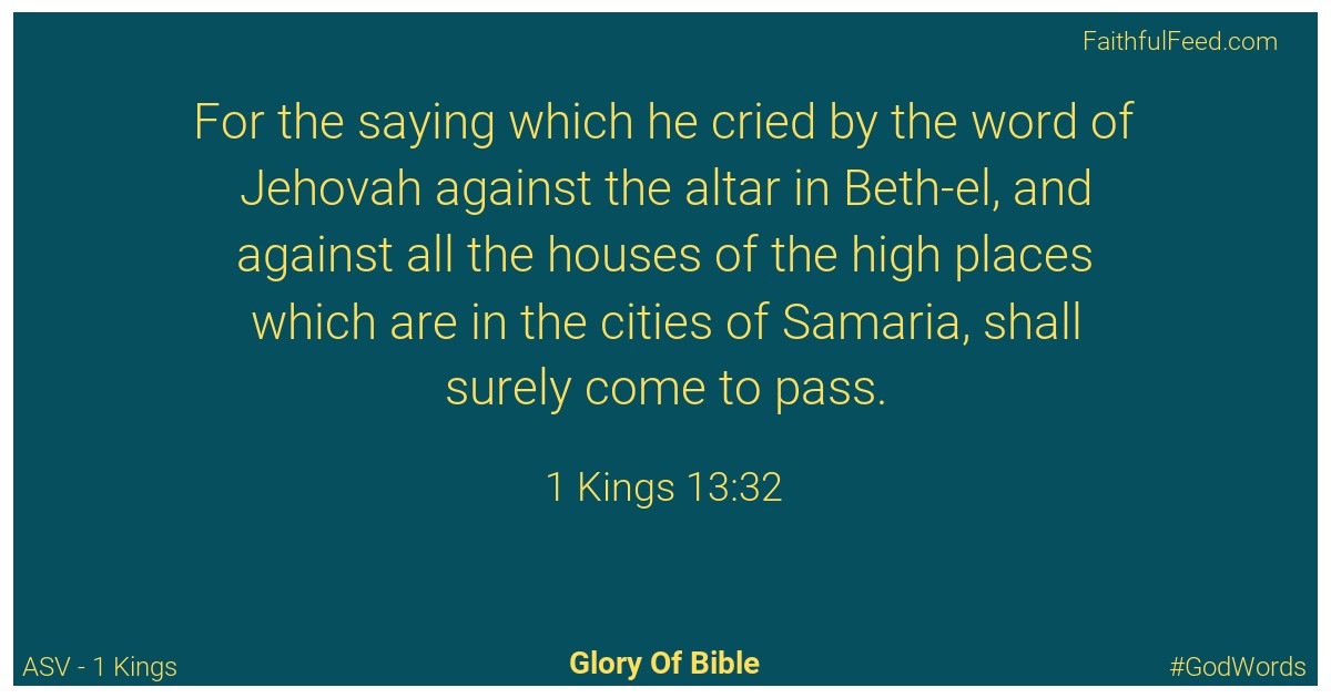 1-kings 13:32 - Asv
