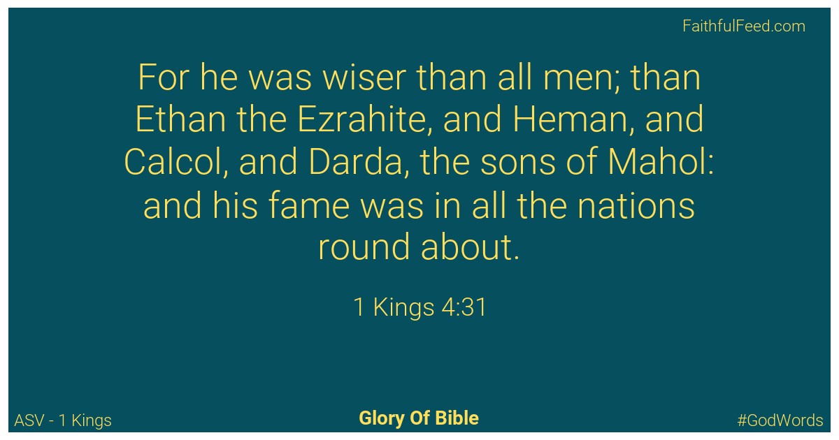 1-kings 4:31 - Asv