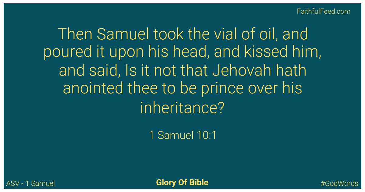1-samuel 10:1 - Asv