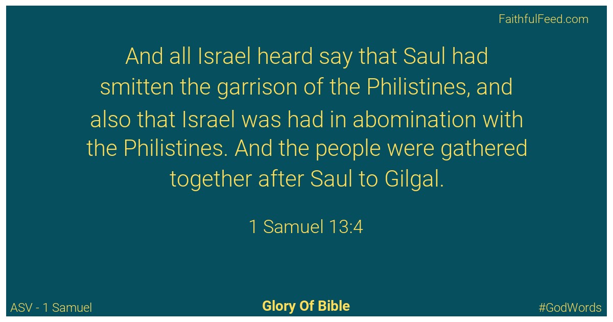 1-samuel 13:4 - Asv