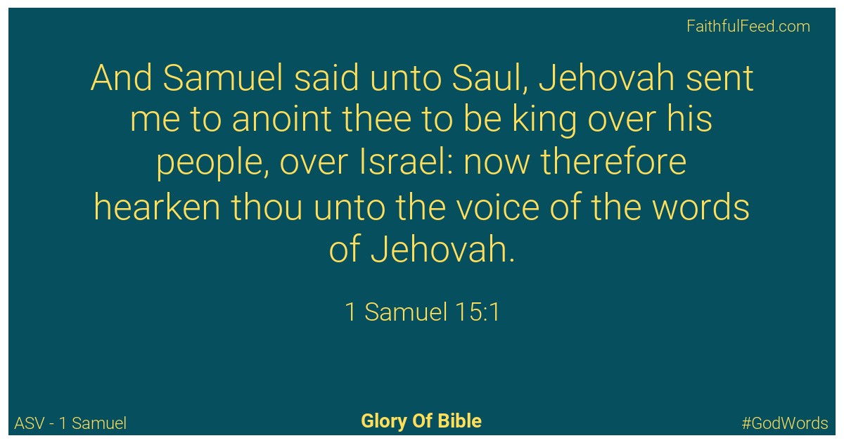 1-samuel 15:1 - Asv