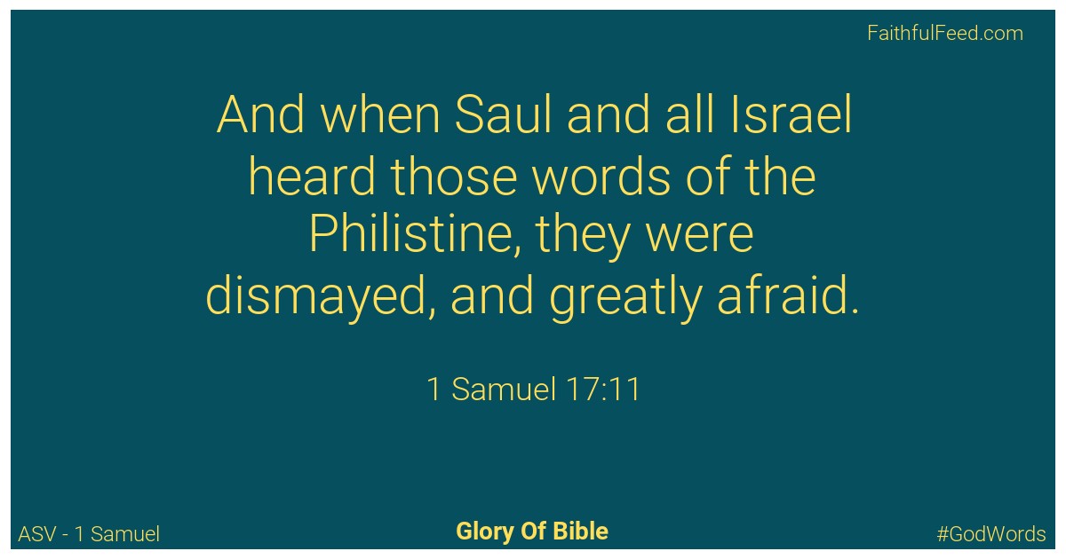 1-samuel 17:11 - Asv
