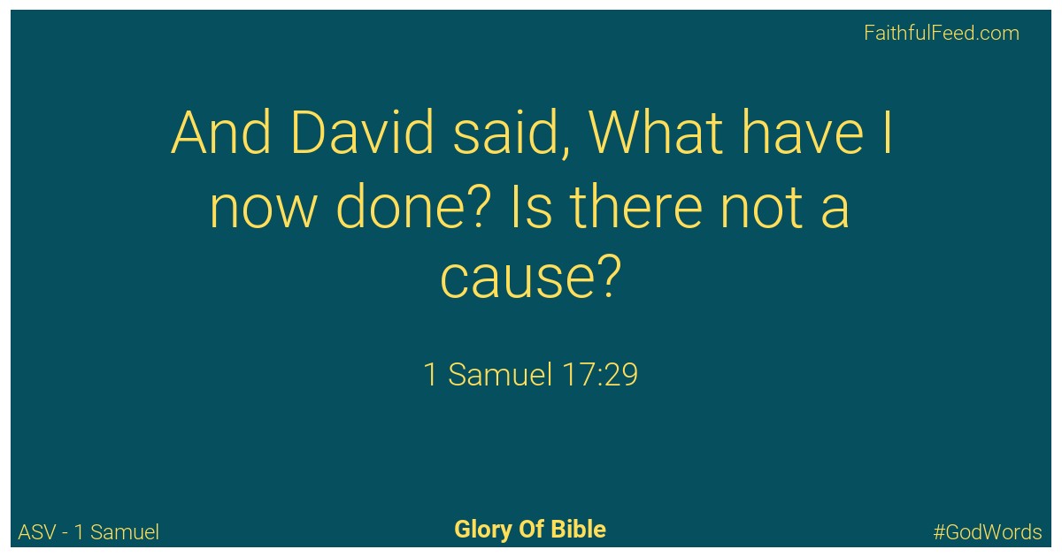 1-samuel 17:29 - Asv