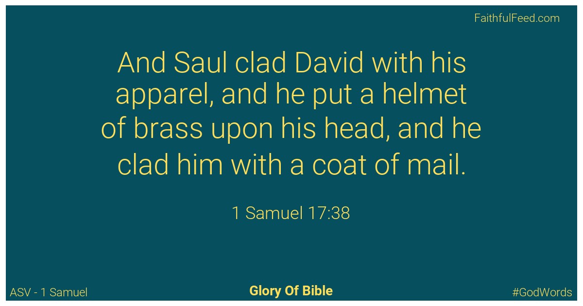 1-samuel 17:38 - Asv
