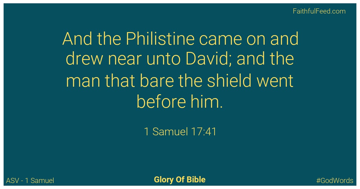 1-samuel 17:41 - Asv