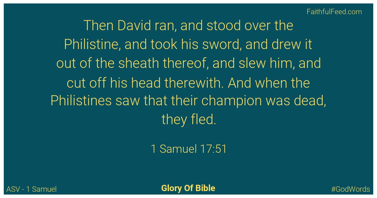 1-samuel 17:51 - Asv