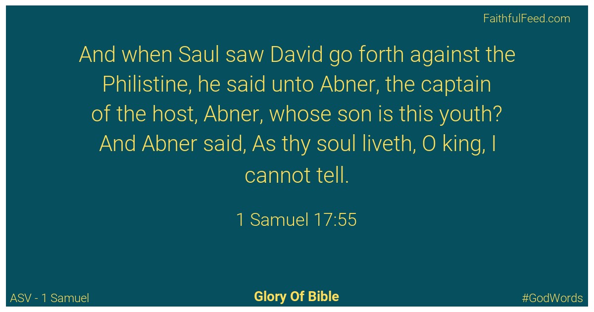 1-samuel 17:55 - Asv