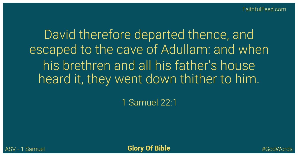 1-samuel 22:1 - Asv