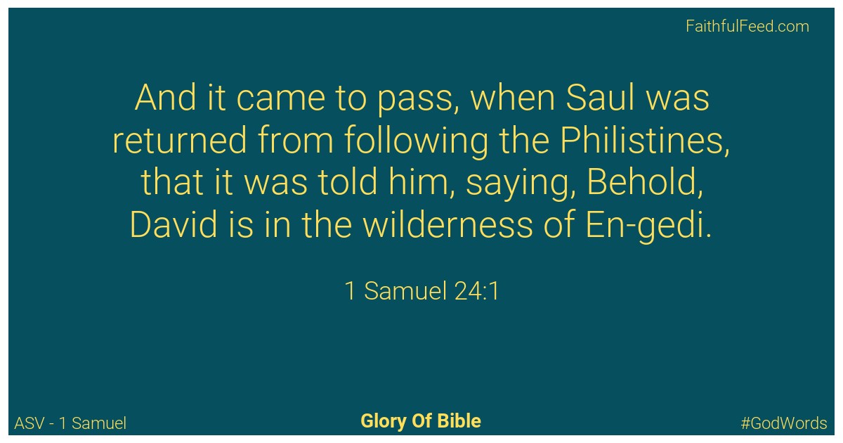 1-samuel 24:1 - Asv