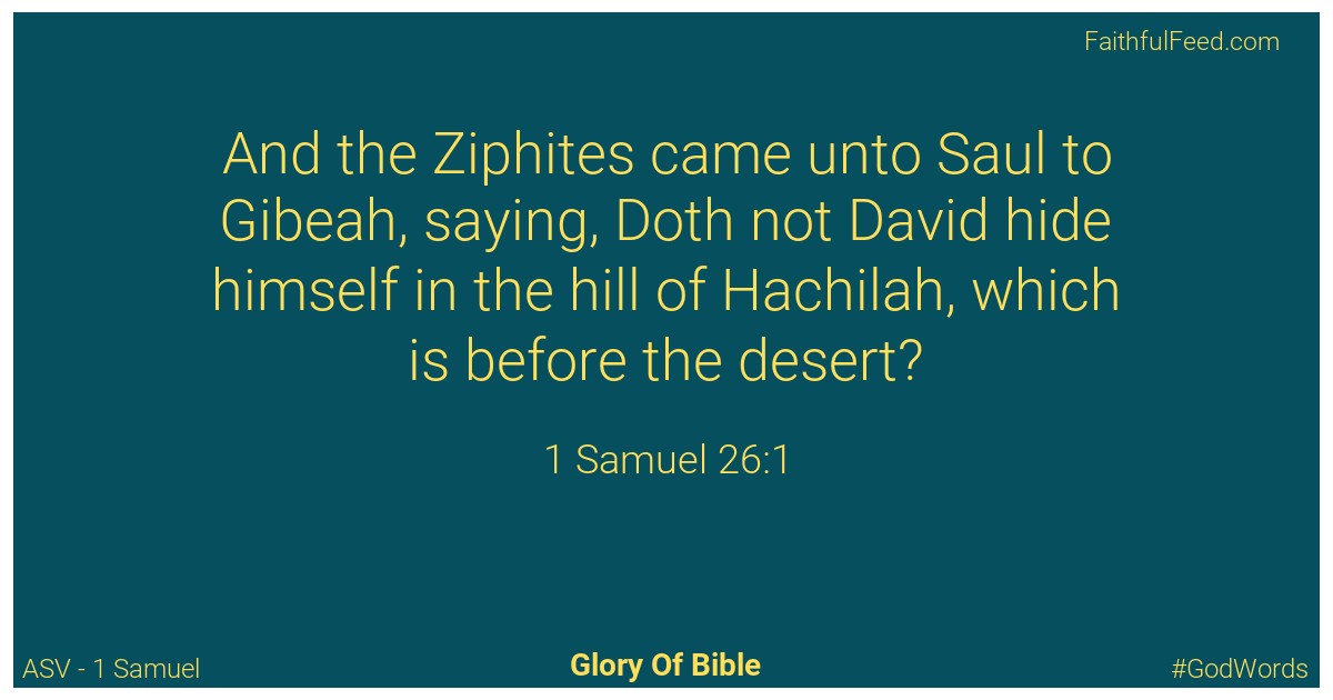 1-samuel 26:1 - Asv
