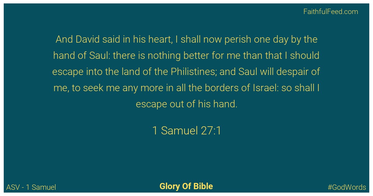 1-samuel 27:1 - Asv