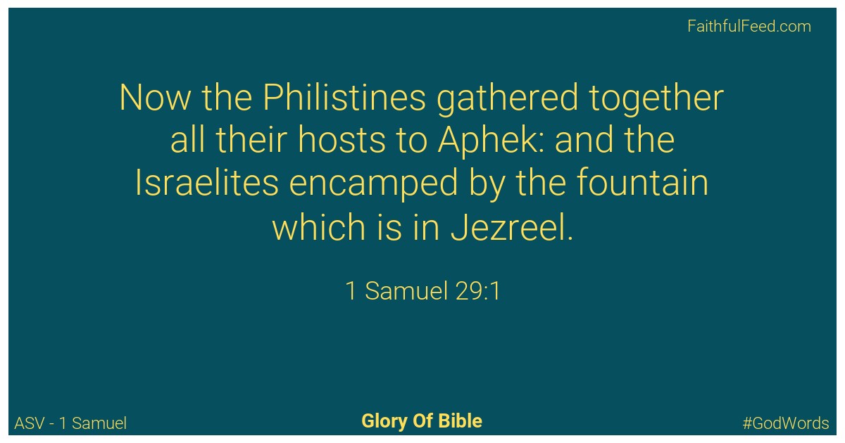 1-samuel 29:1 - Asv