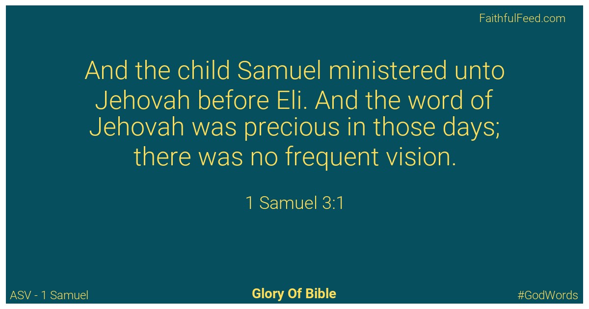 1-samuel 3:1 - Asv