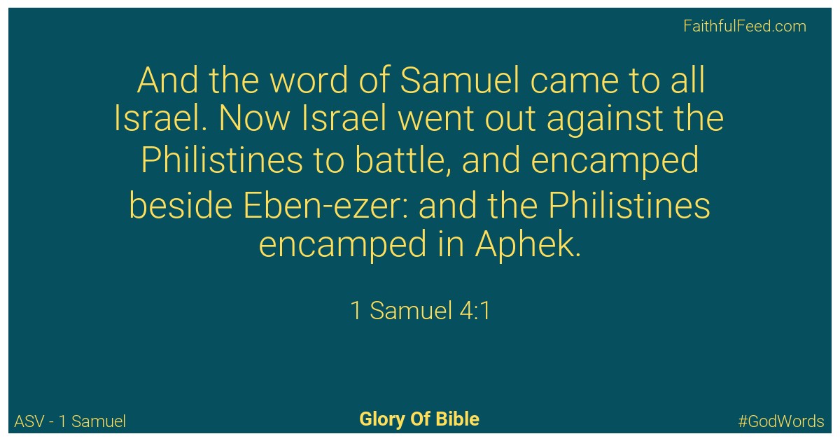 1-samuel 4:1 - Asv