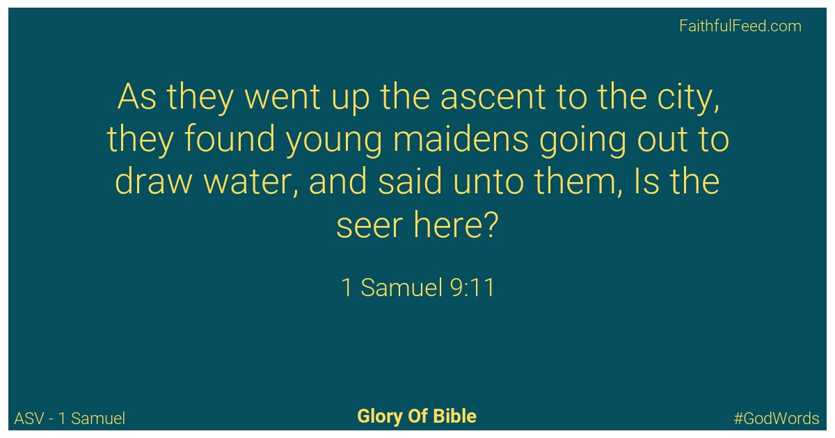 1-samuel 9:11 - Asv
