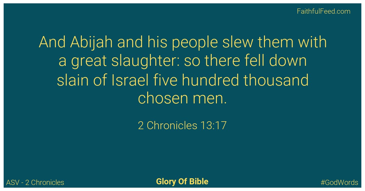 2-chronicles 13:17 - Asv