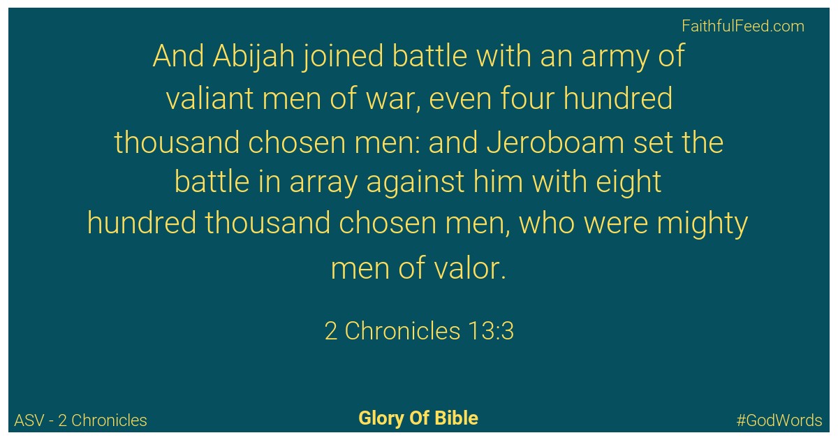 2-chronicles 13:3 - Asv