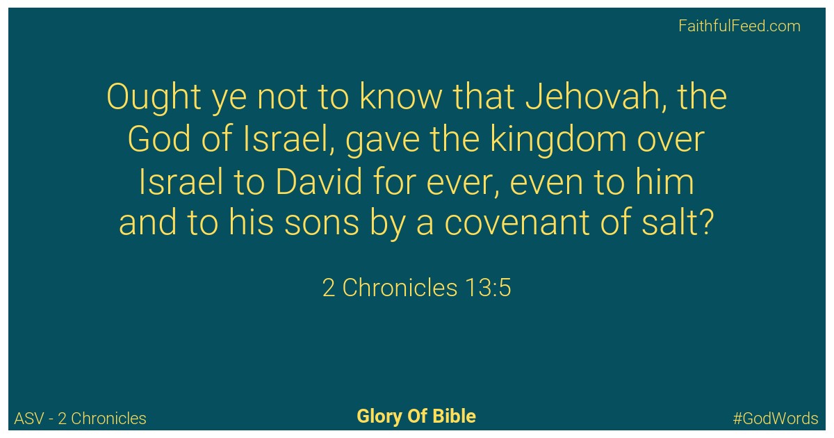 2-chronicles 13:5 - Asv