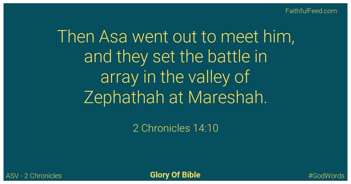 2-chronicles 14:10 - Asv