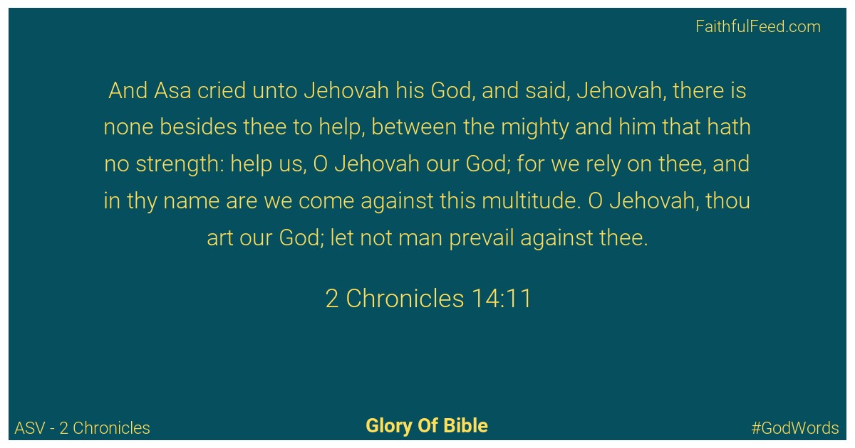 2-chronicles 14:11 - Asv