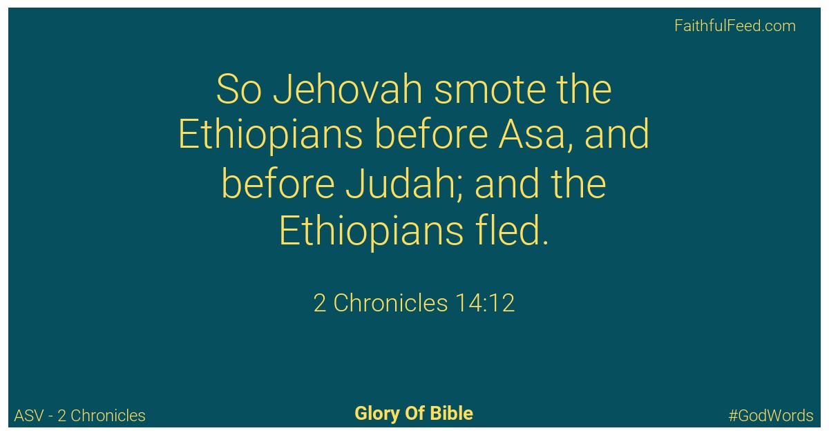 2-chronicles 14:12 - Asv