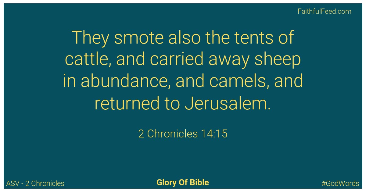 2-chronicles 14:15 - Asv