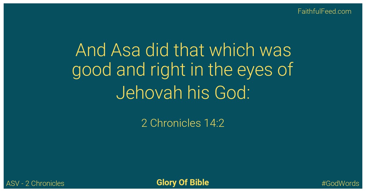 2-chronicles 14:2 - Asv