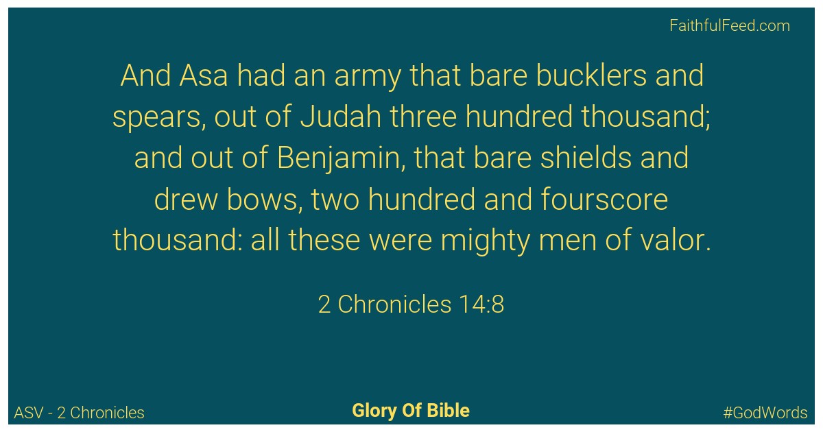 2-chronicles 14:8 - Asv