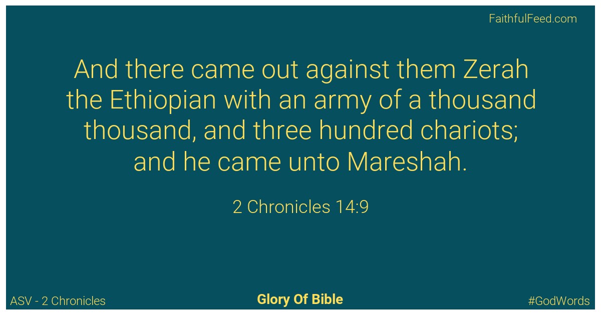 2-chronicles 14:9 - Asv