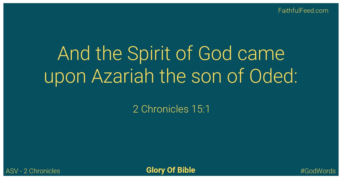 2-chronicles 15:1 - Asv