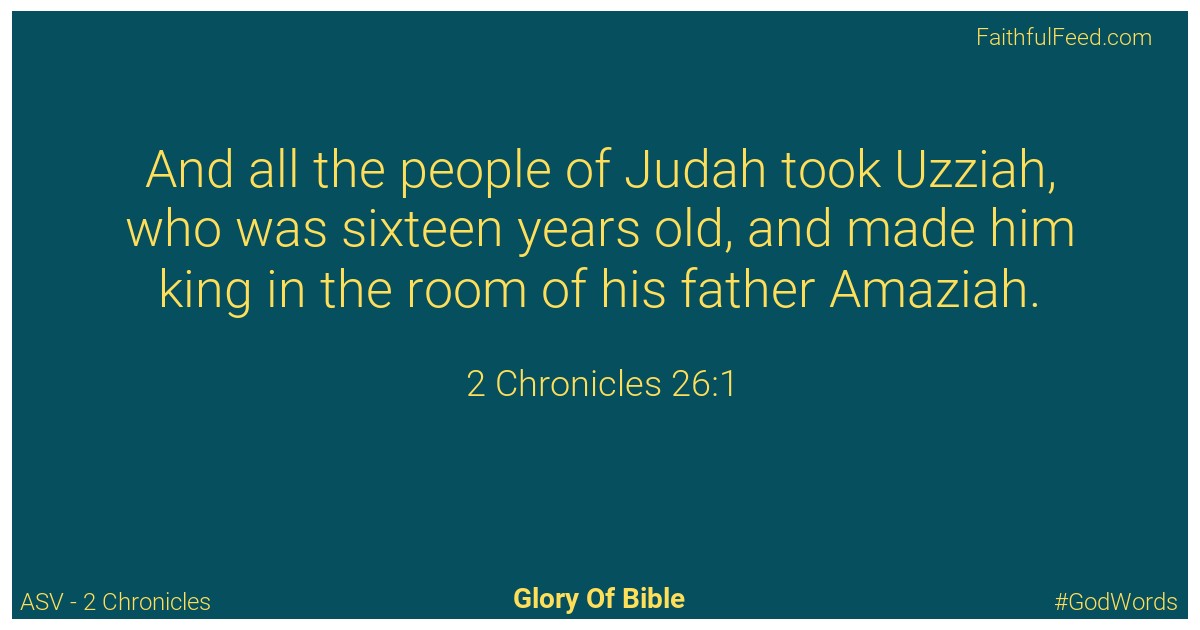 2-chronicles 26:1 - Asv