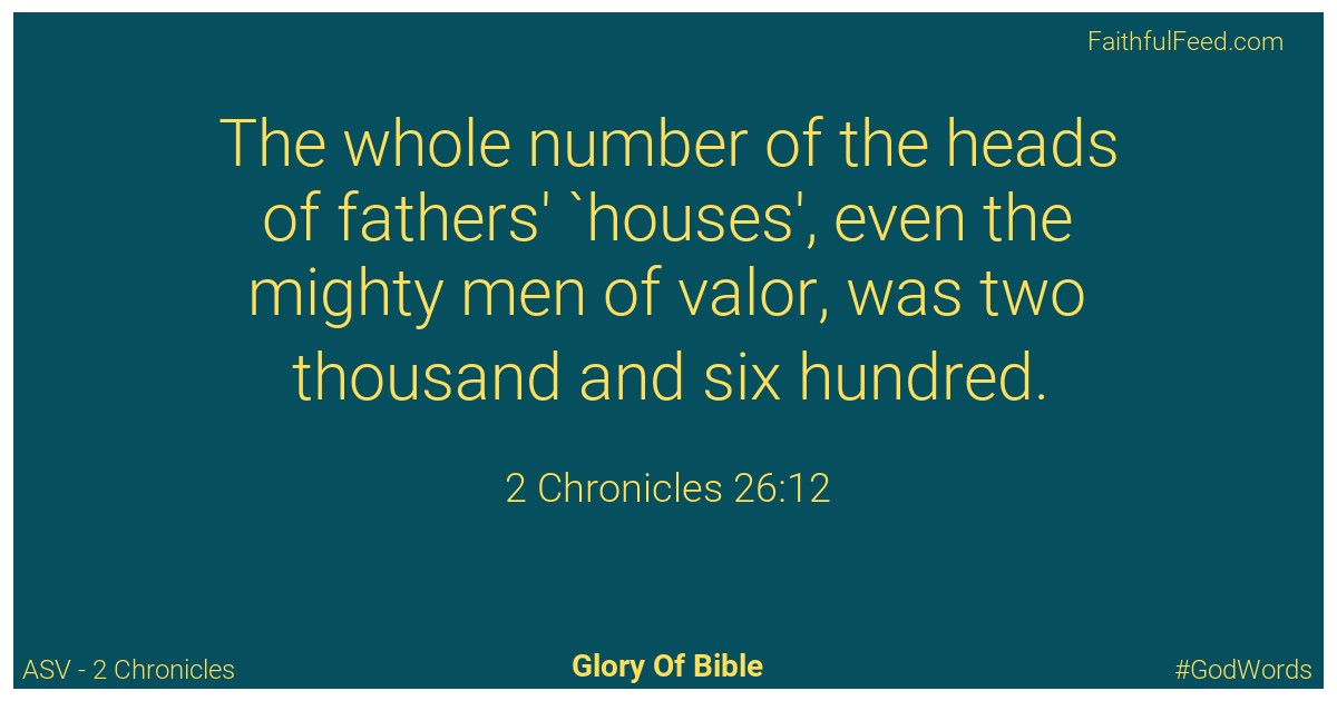 2-chronicles 26:12 - Asv