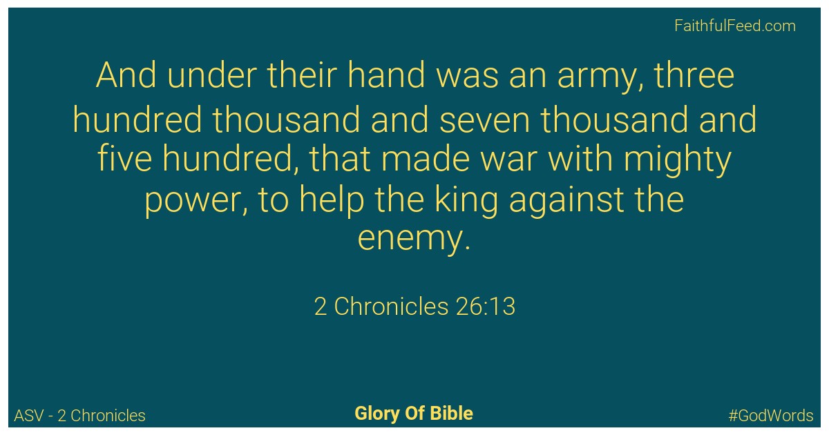 2-chronicles 26:13 - Asv