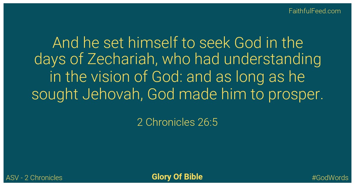 2-chronicles 26:5 - Asv