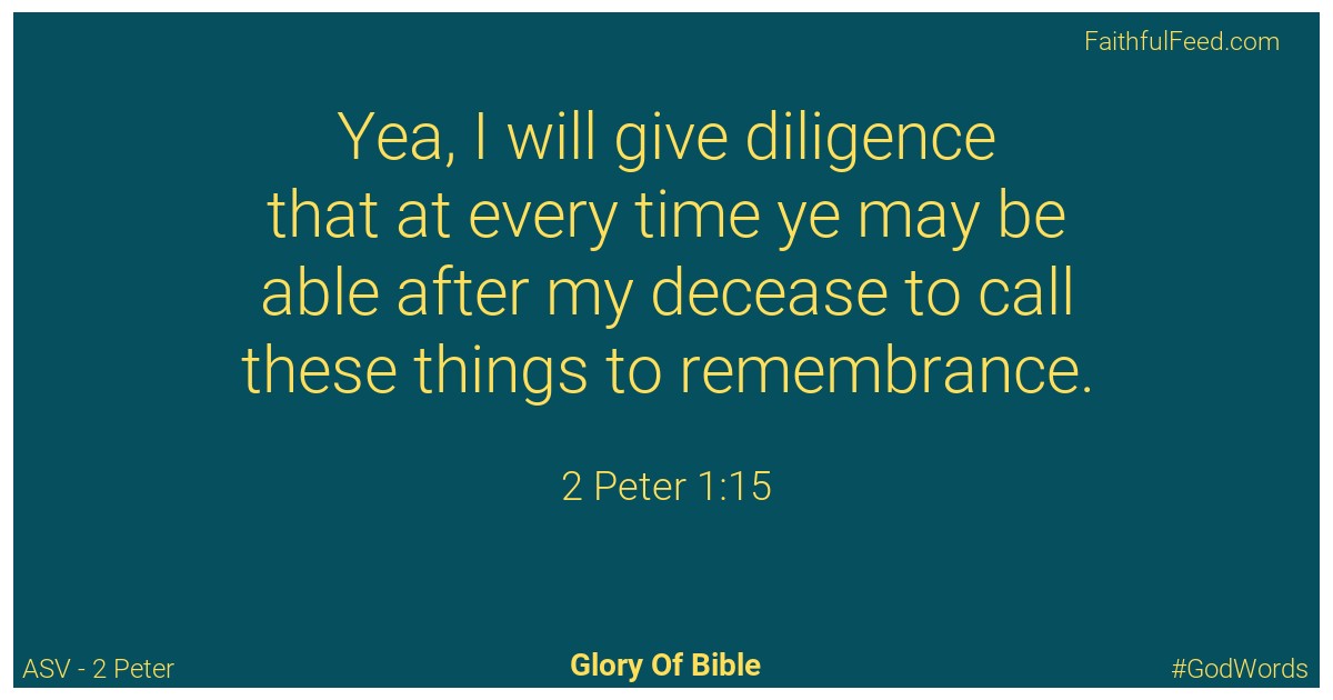 The Bible Chapters from 2 Peter - Asv