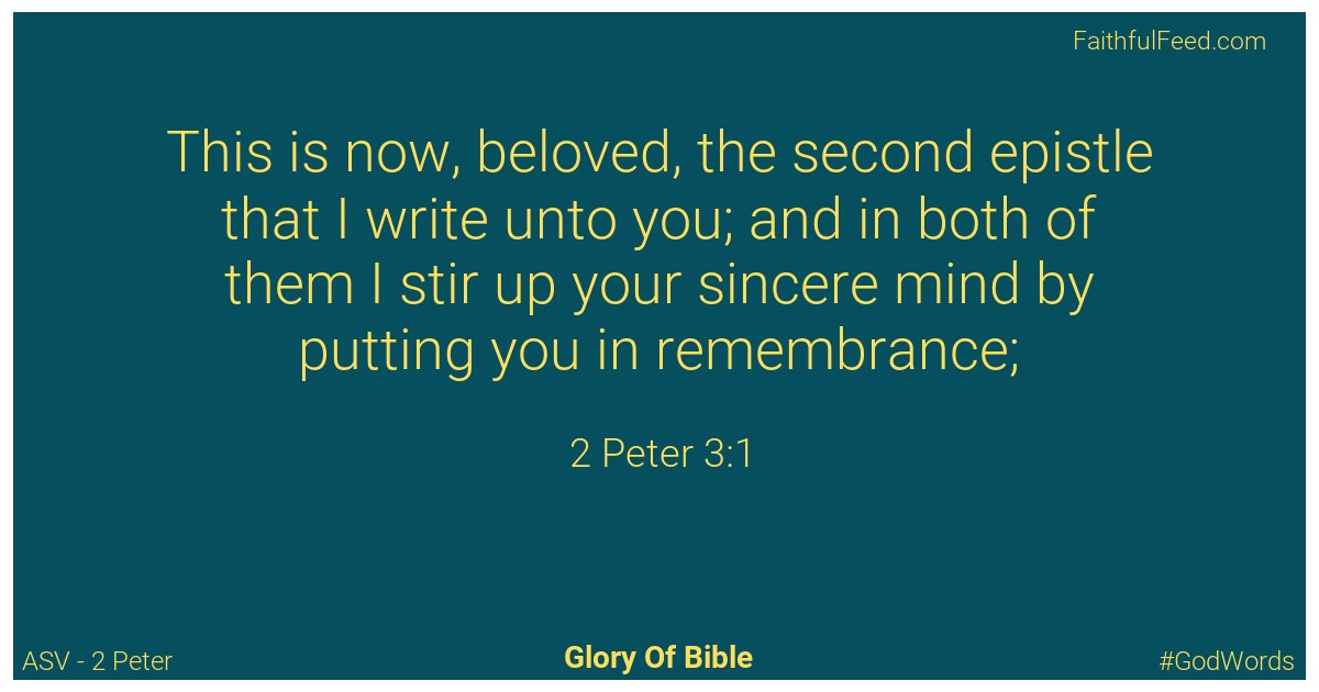 2-peter 3:1 - Asv