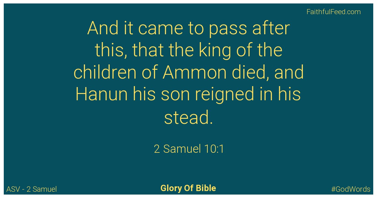 2-samuel 10:1 - Asv