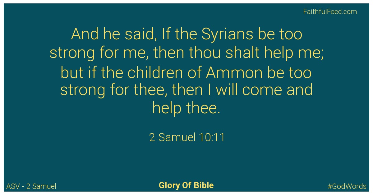 2-samuel 10:11 - Asv
