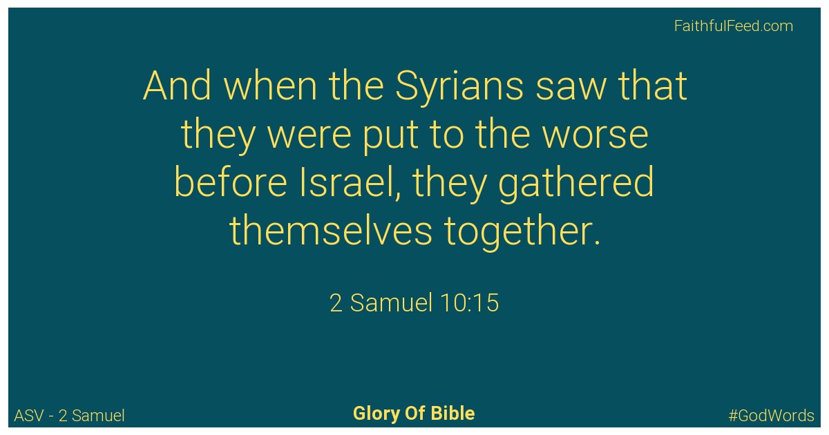 2-samuel 10:15 - Asv