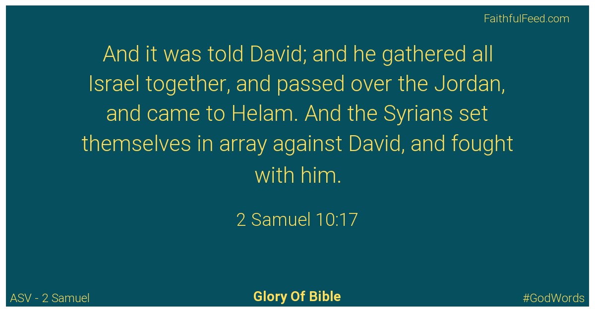 2-samuel 10:17 - Asv
