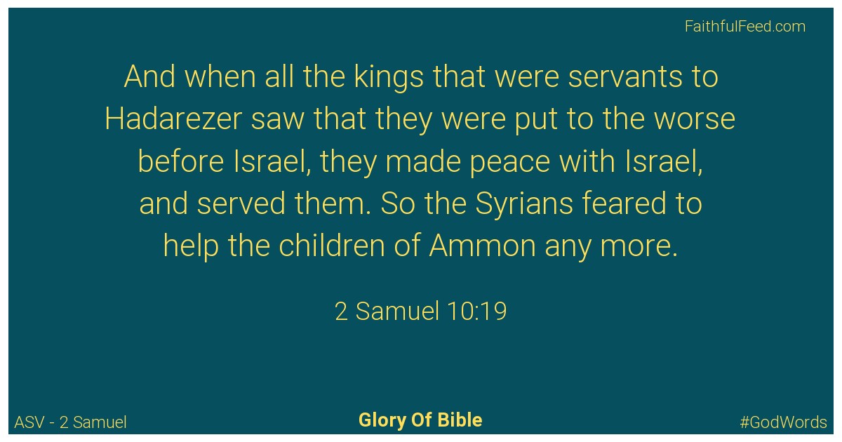 2-samuel 10:19 - Asv