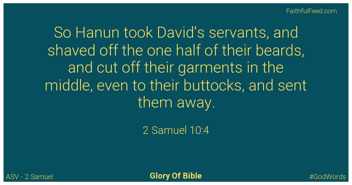 2-samuel 10:4 - Asv