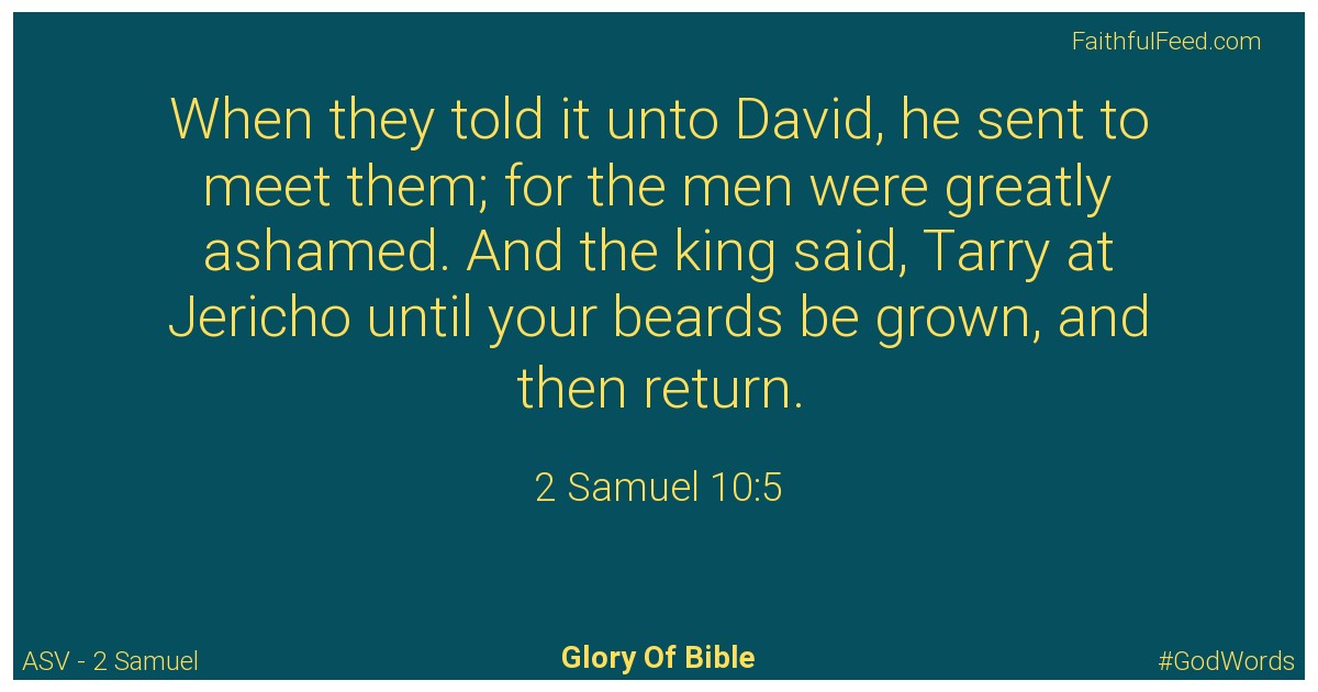 2-samuel 10:5 - Asv