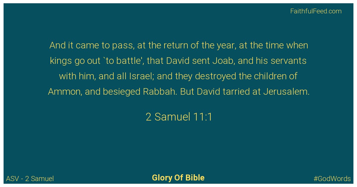 2-samuel 11:1 - Asv